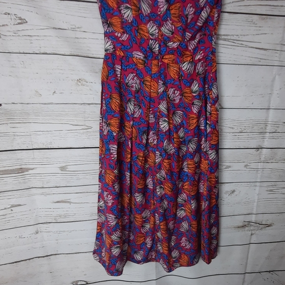 Modcloth pink orange blue floral print dress - Picture 6 of 6